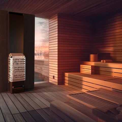 Saunum Air 5 Sauna Heater – 4.8kW Stainless Steel Package