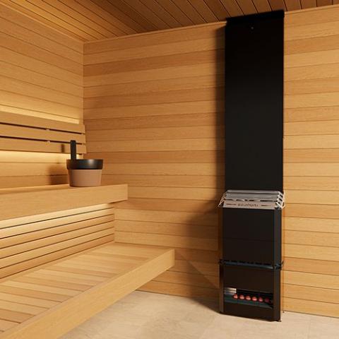 Saunum Air 5 Sauna Heater – 4.8kW Electric Heater with Climate Equalizer (Black Finish)