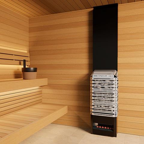 Saunum Air 10 Sauna Heater – 9.6kW Electric Heater with Climate Equalizer package (Stainless Steel Finish)