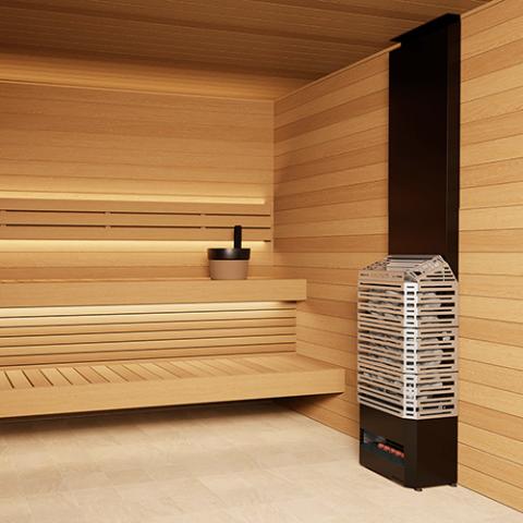 Saunum Air 10 Sauna Heater – 9.6kW Electric Heater with Climate Equalizer package (Stainless Steel Finish)