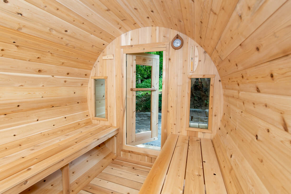 Canadian Timber Tranquility Barrel Sauna - Prime Spot Saunas