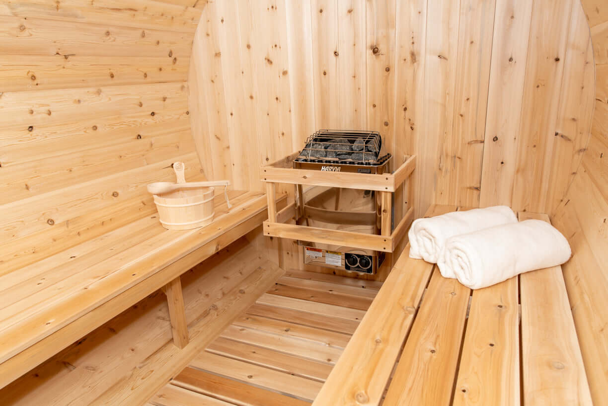 Canadian Timber Tranquility Barrel Sauna - Prime Spot Saunas