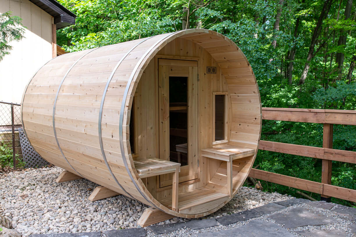 Canadian Timber Tranquility Barrel Sauna - Prime Spot Saunas