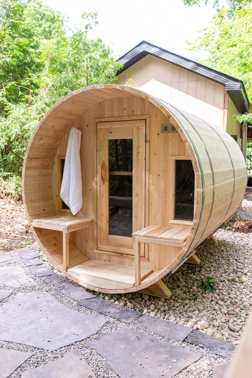 Canadian Timber Tranquility Barrel Sauna - Prime Spot Saunas