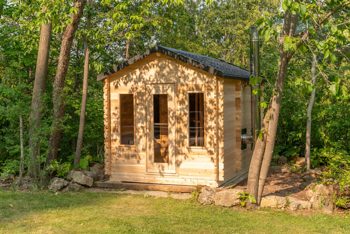 Canadian Timber Georgian Cabin Sauna with Changeroom - Prime Spot Saunas