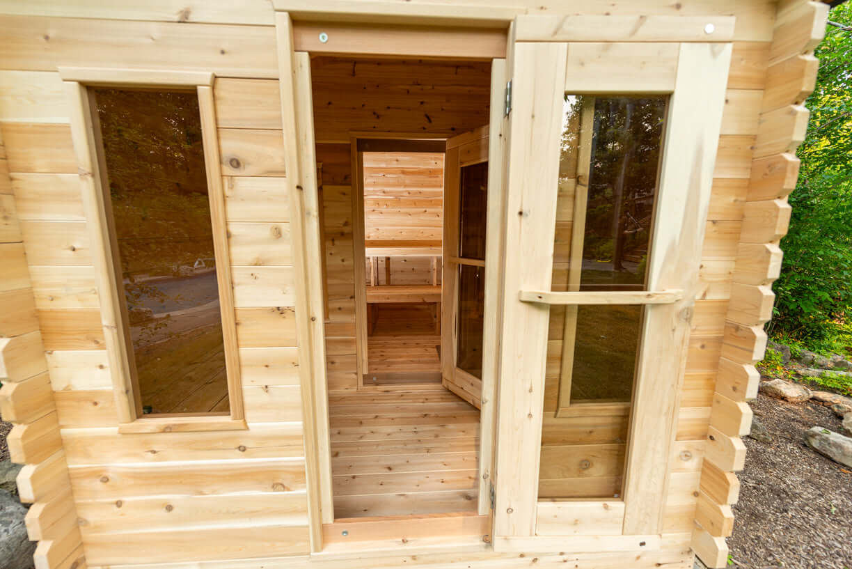 Canadian Timber Georgian Cabin Sauna with Changeroom - Prime Spot Saunas