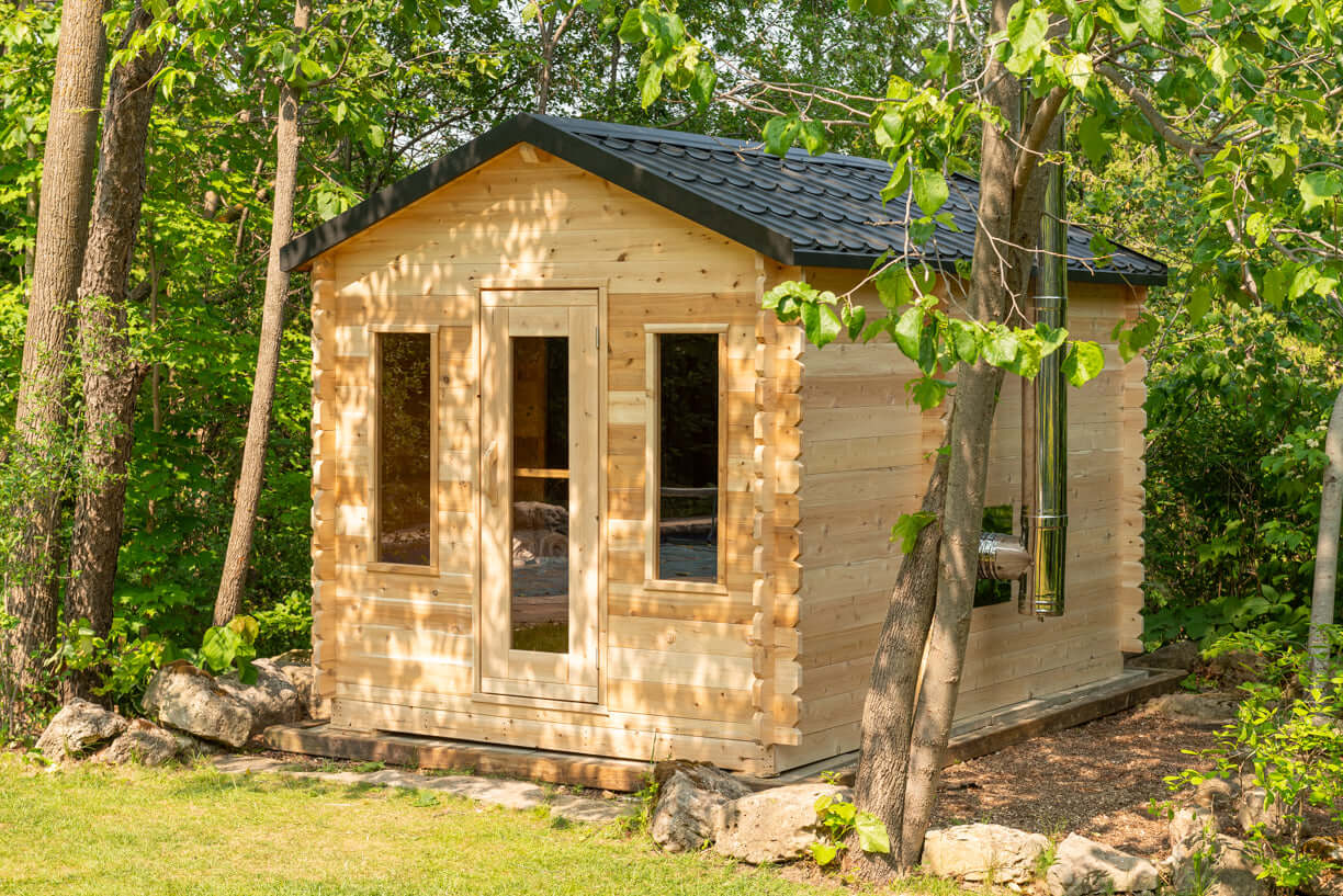 Canadian Timber Georgian Cabin Sauna with Changeroom - Prime Spot Saunas