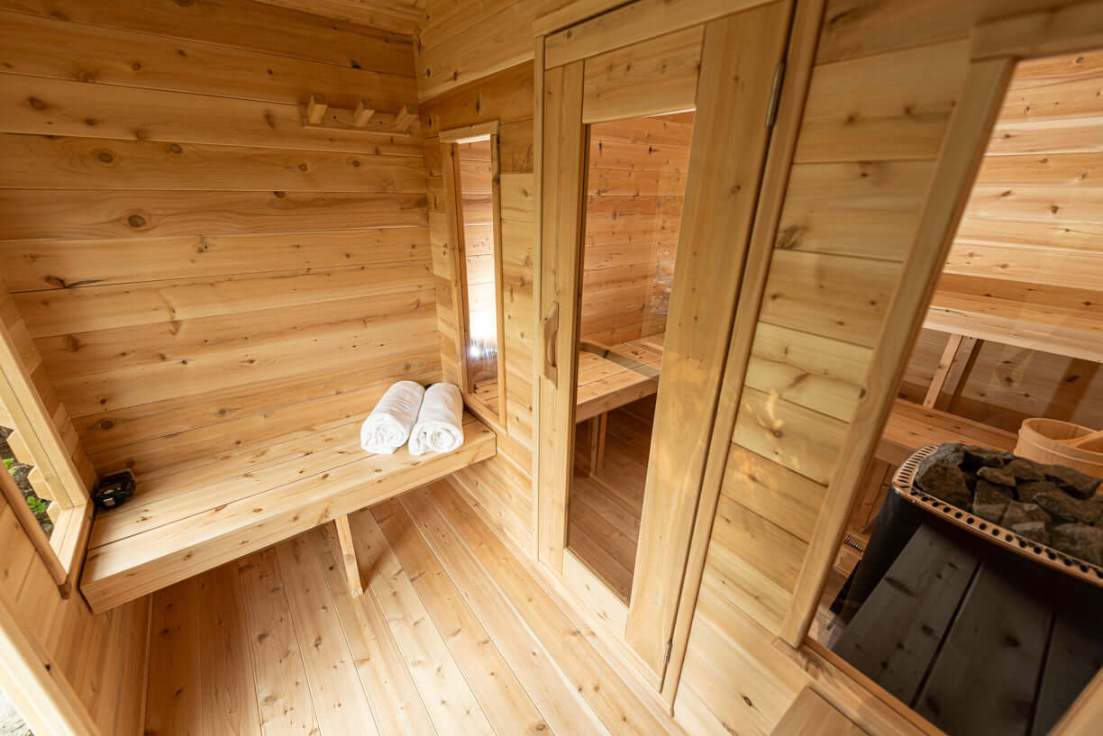 Canadian Timber Georgian Cabin Sauna with Changeroom - Prime Spot Saunas