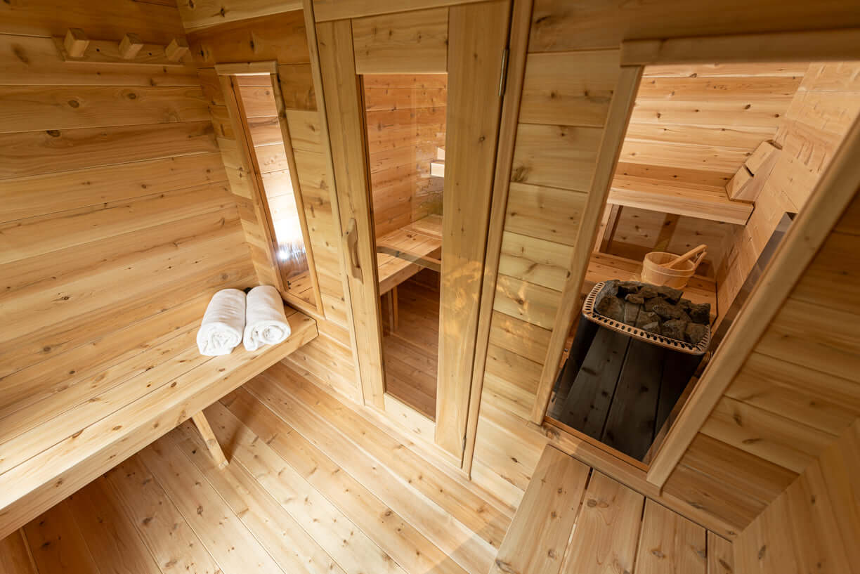 Canadian Timber Georgian Cabin Sauna with Changeroom - Prime Spot Saunas