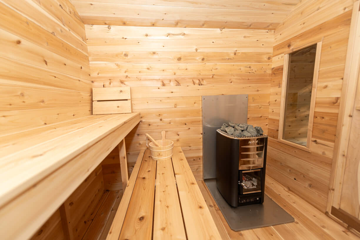 Canadian Timber Georgian Cabin Sauna with Changeroom - Prime Spot Saunas