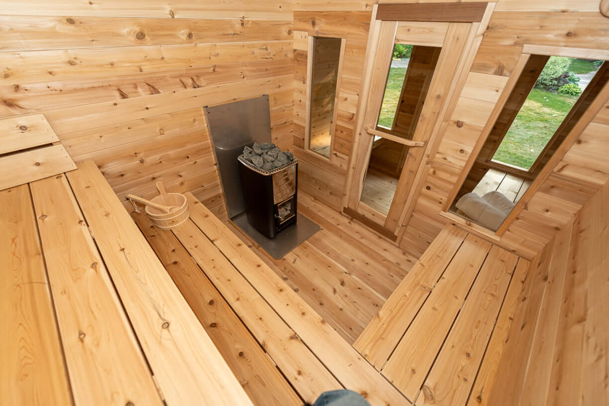 Canadian Timber Georgian Cabin Sauna with Changeroom - Prime Spot Saunas