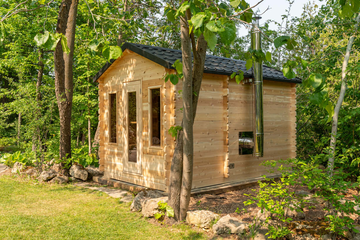 Canadian Timber Georgian Cabin Sauna with Changeroom - Prime Spot Saunas