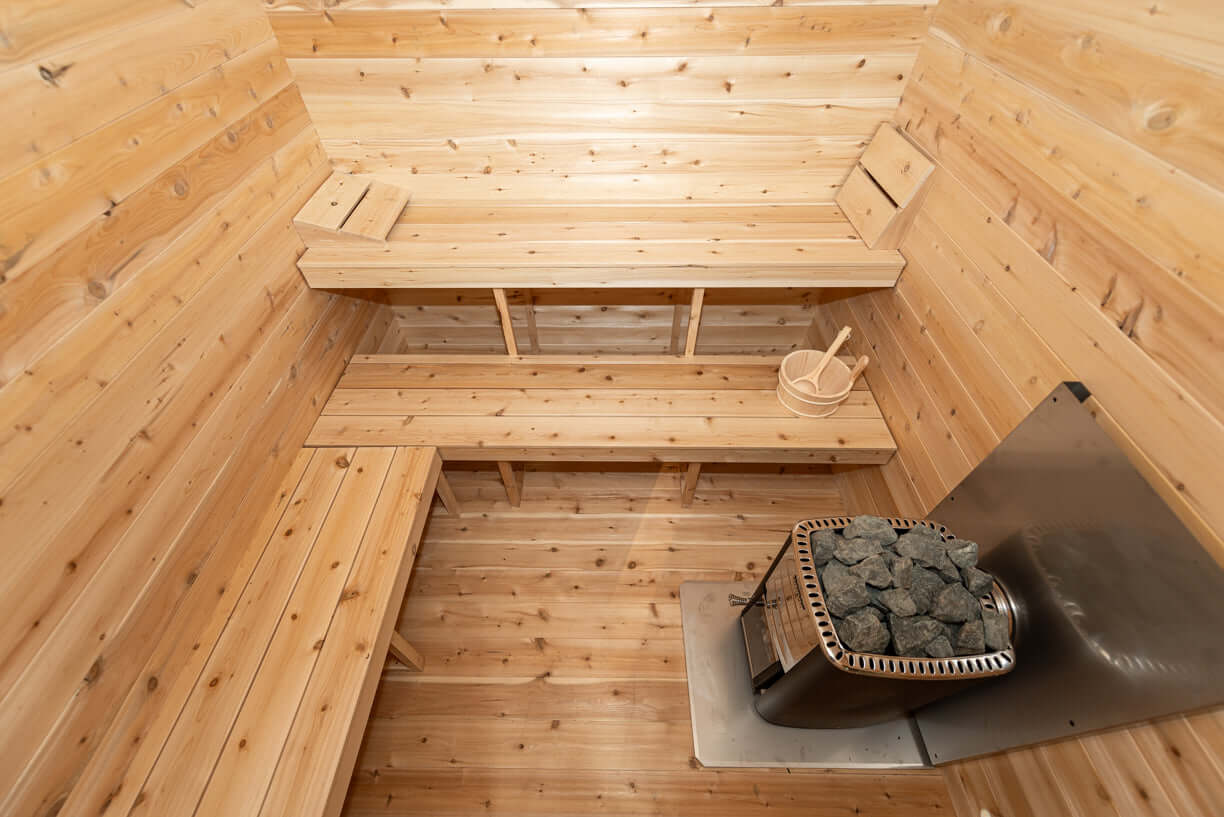 Canadian Timber Georgian Cabin Sauna with Changeroom - Prime Spot Saunas