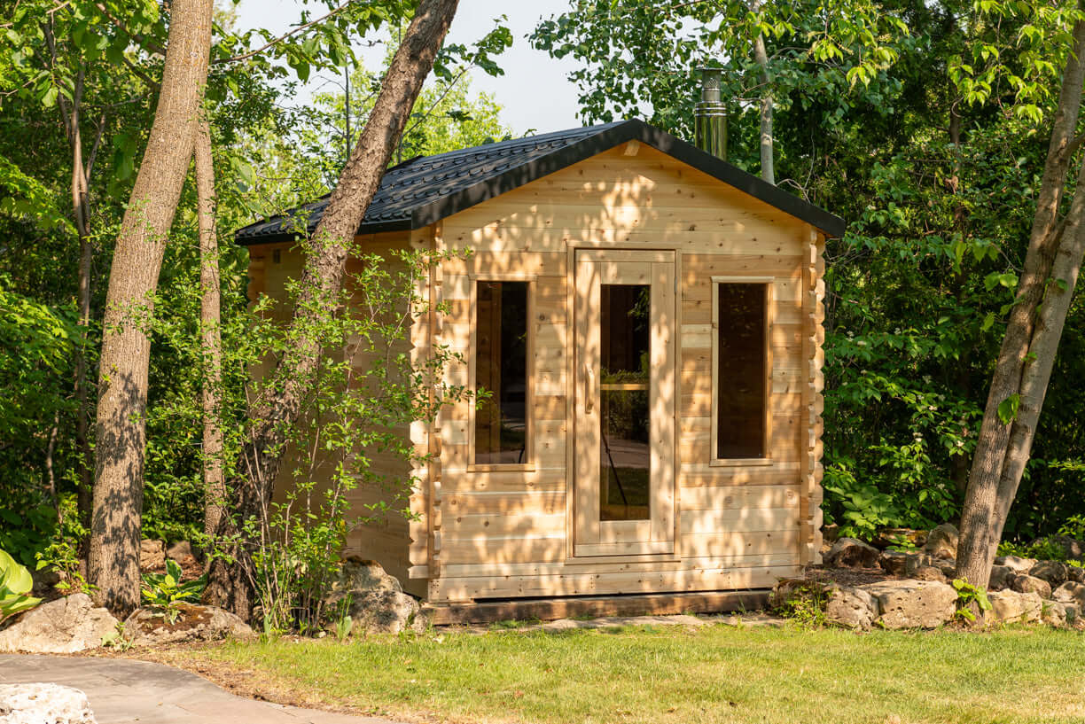 Canadian Timber Georgian Cabin Sauna with Changeroom - Prime Spot Saunas