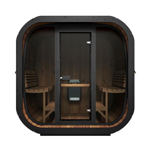 SaunaLife CL5G 4-Person Cube Sauna With Front Glass