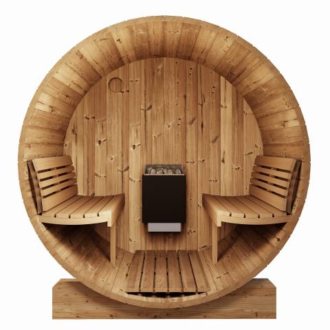 SaunaLife E8 6-Person Barrel Sauna