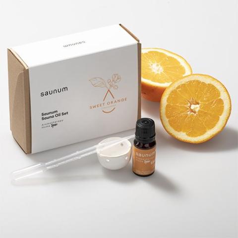 Saunum Aroma Oil Set - Sweet-Orange Aroma Oil with Reservoir 10ml