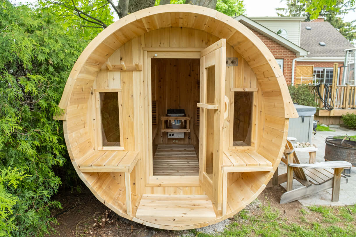 Canadian Timber Tranquility Barrel Sauna - Prime Spot Saunas