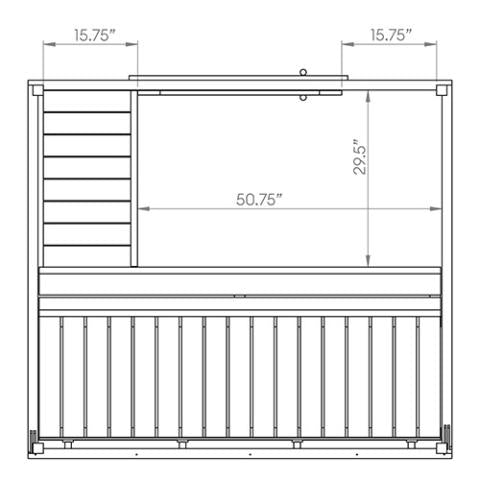 SaunaLife G2 4-Person Garden-Series Outdoor Home Sauna